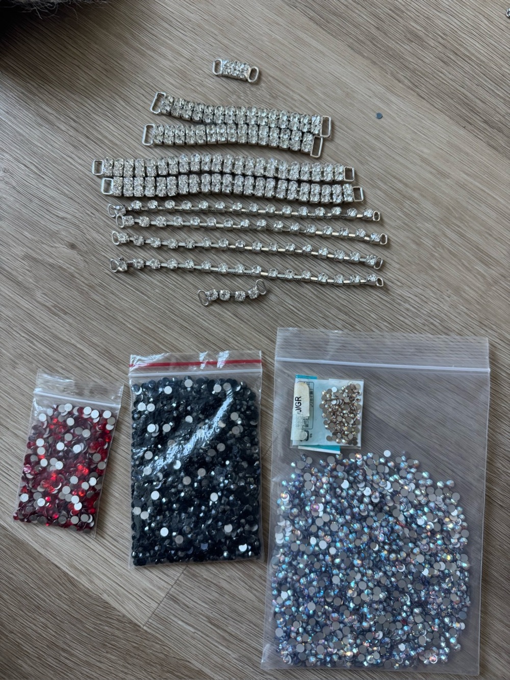 Competition Bikini Rhinestones & Crystal Connectors Lot – Mixed Colors & Sizes